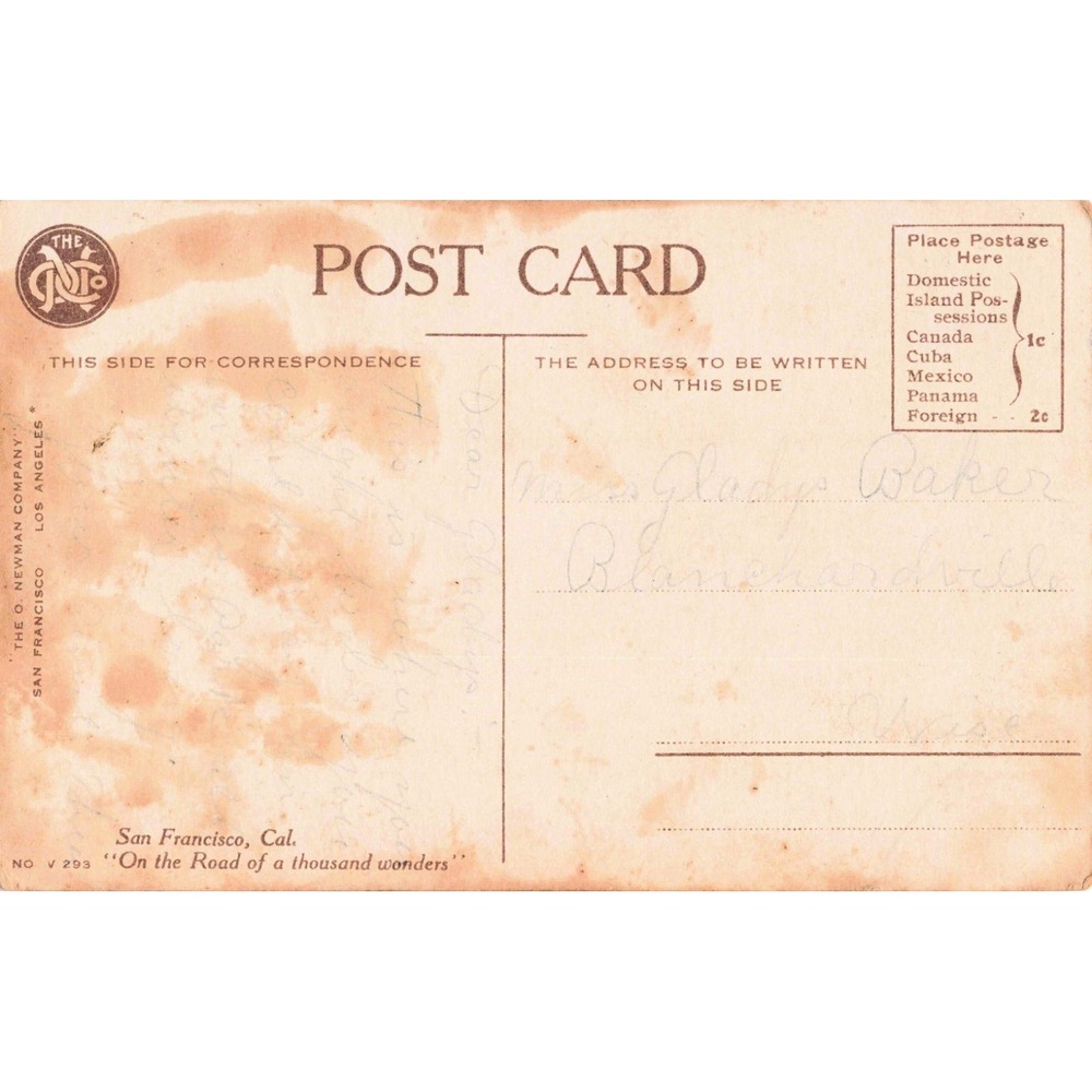 Vintage Childrens Playground Golden Gate Park San Francisco Postcard O Newman Co - Picture 2 of 2